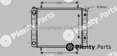 Prasco AU2082 — Radiator, engine cooling