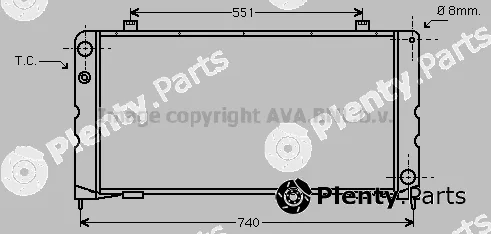 Prasco AU2117 — Radiator, engine cooling