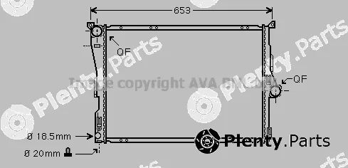 Prasco BW2288 — Radiator, engine cooling