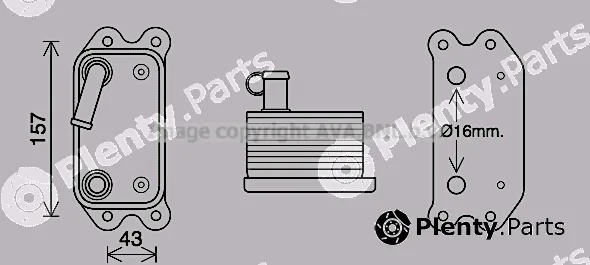 Prasco VO3295 — Oil Cooler, engine oil