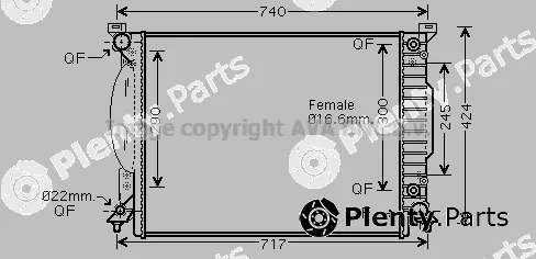 Prasco AI2242 — Radiator, engine cooling