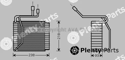 Prasco FDV109 — Evaporator, air conditioning