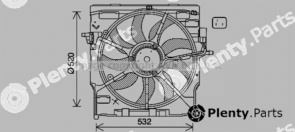 Prasco BW7563 — Fan, engine cooling