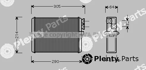 Prasco VOA6110 — Heat Exchanger, interior heating