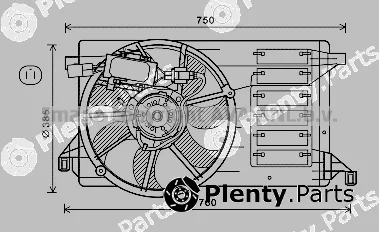 Prasco MZ7554 — Fan, engine cooling