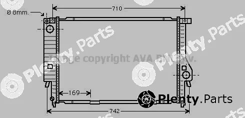 Prasco BW2194 — Radiator, engine cooling
