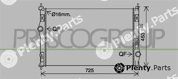 Prasco CI924R001 — Radiator, engine cooling