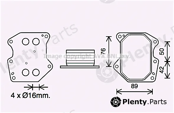 Prasco PE3400 — Oil Cooler, engine oil