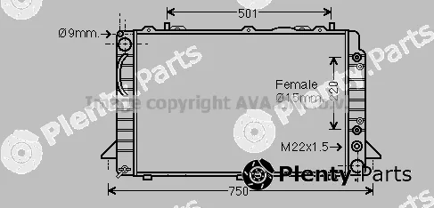 Prasco AI2088 — Radiator, engine cooling