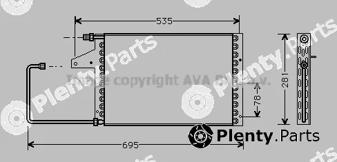 Prasco CN5097 — Condenser, air conditioning