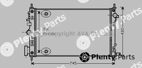 Prasco OLA2472 — Radiator, engine cooling