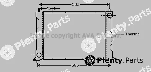 Prasco AU2094 — Radiator, engine cooling