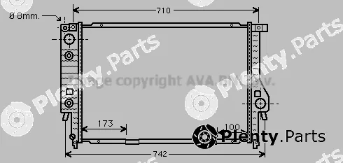 Prasco BW2134 — Radiator, engine cooling