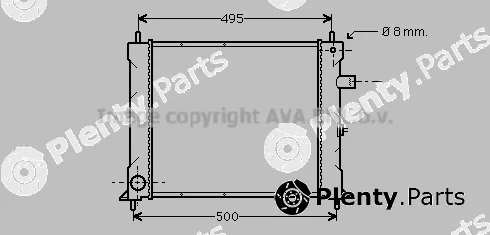 Prasco AU2097 — Radiator, engine cooling