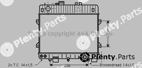 Prasco BW2072 — Radiator, engine cooling