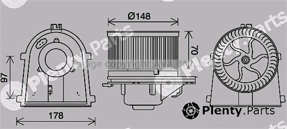 Prasco VN8408 — Electric Motor, interior blower