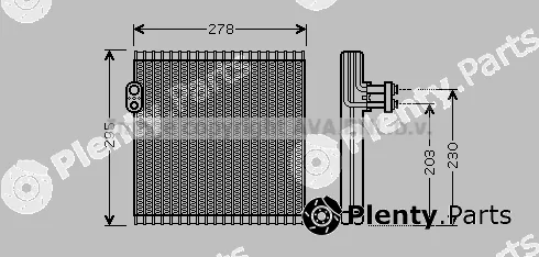 Prasco TOV485 — Evaporator, air conditioning
