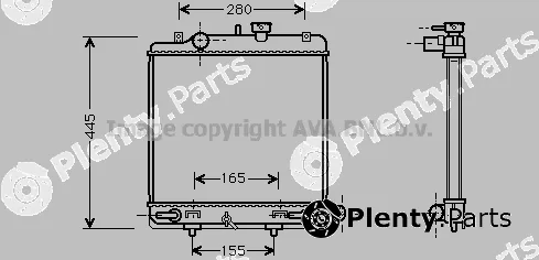 Prasco MZ2140 — Radiator, engine cooling