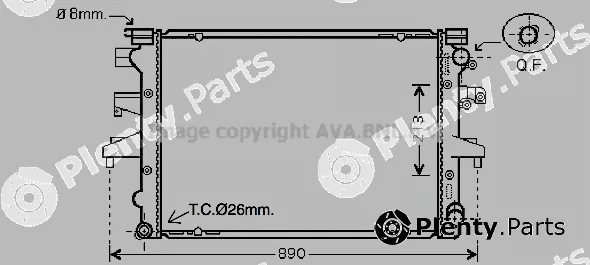 Prasco VN2232 — Radiator, engine cooling