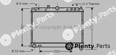Prasco AU2118 — Radiator, engine cooling