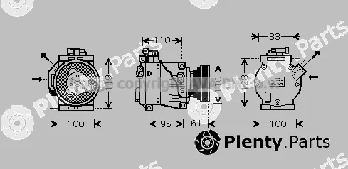 Prasco RTK368 — Compressor, air conditioning