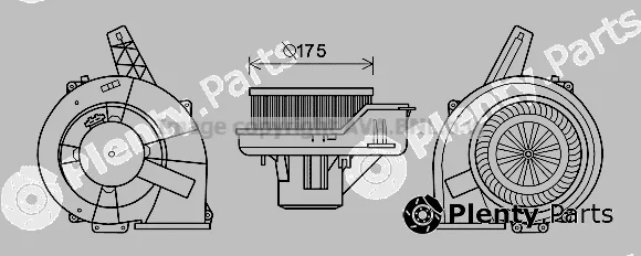 Prasco ST8045 — Electric Motor, interior blower