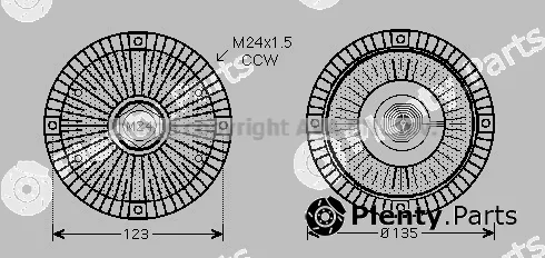 Prasco VNC274 — Clutch, radiator fan