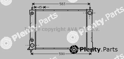 Prasco AU2070 — Radiator, engine cooling