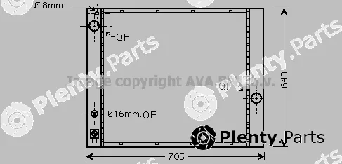 Prasco AUA2166 — Radiator, engine cooling