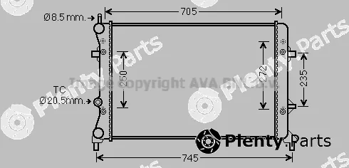 Prasco VN2359 — Radiator, engine cooling