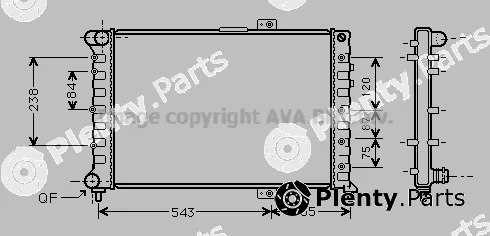 Prasco ALA2075 — Radiator, engine cooling