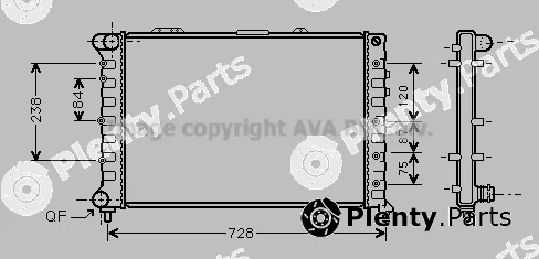 Prasco ALA2079 — Radiator, engine cooling