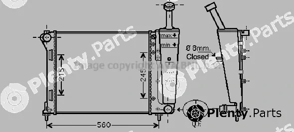Prasco FT2404 — Radiator, engine cooling
