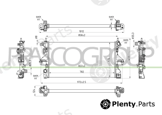 Prasco CI954R001 — Radiator, engine cooling PrascoSelection