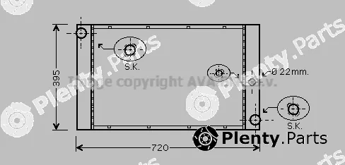 Prasco BW2277 — Radiator, engine cooling