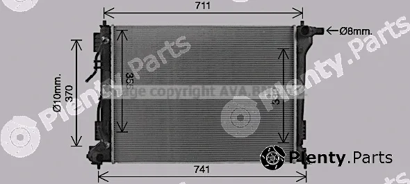 Prasco KA2318 — Radiator, engine cooling