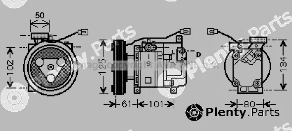 Prasco MZAK207 — Compressor, air conditioning