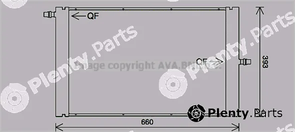 Prasco AU2228 — Radiator, engine cooling