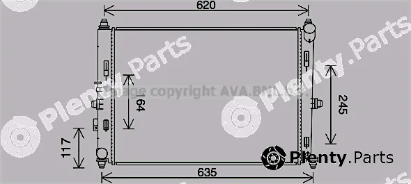 Prasco MZ2288 — Radiator, engine cooling