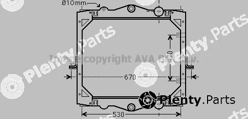 Prasco DF2040 — Radiator, engine cooling