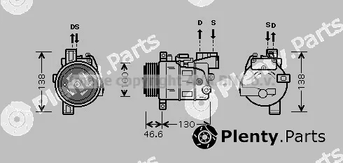Prasco BWAK319 — Compressor, air conditioning
