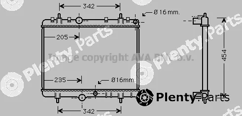 Prasco PEA2249 — Radiator, engine cooling