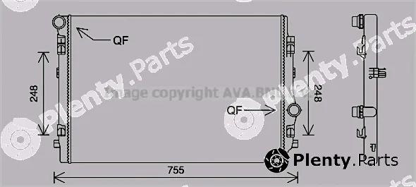 Prasco VN2398 — Radiator, engine cooling