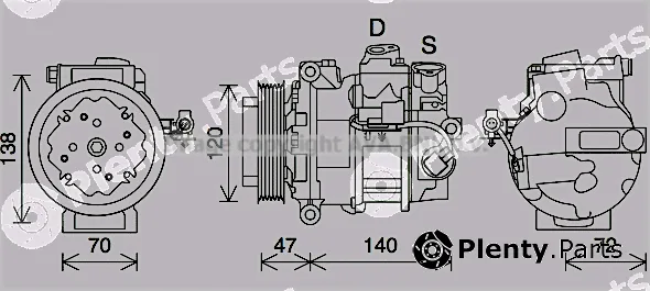 Prasco JRK057 — Compressor, air conditioning