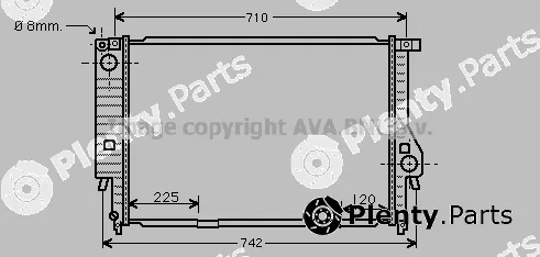 Prasco BW2159 — Radiator, engine cooling