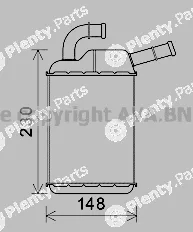 Prasco VN6355 — Heat Exchanger, interior heating