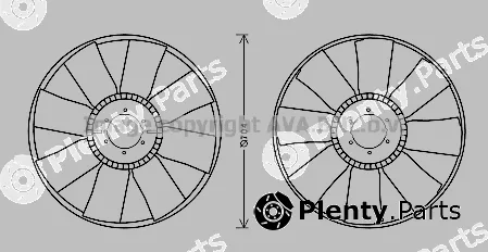 Prasco DFB064 — Fan Wheel, engine cooling