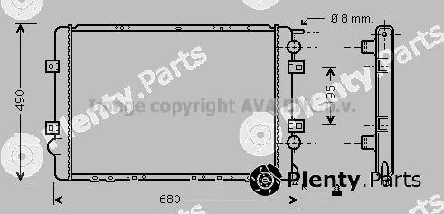 Prasco RTA2299 — Radiator, engine cooling