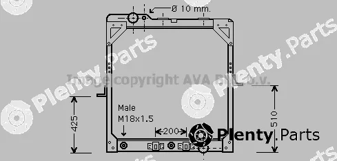 Prasco ME2106 — Radiator, engine cooling