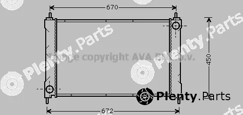 Prasco AU2077 — Radiator, engine cooling